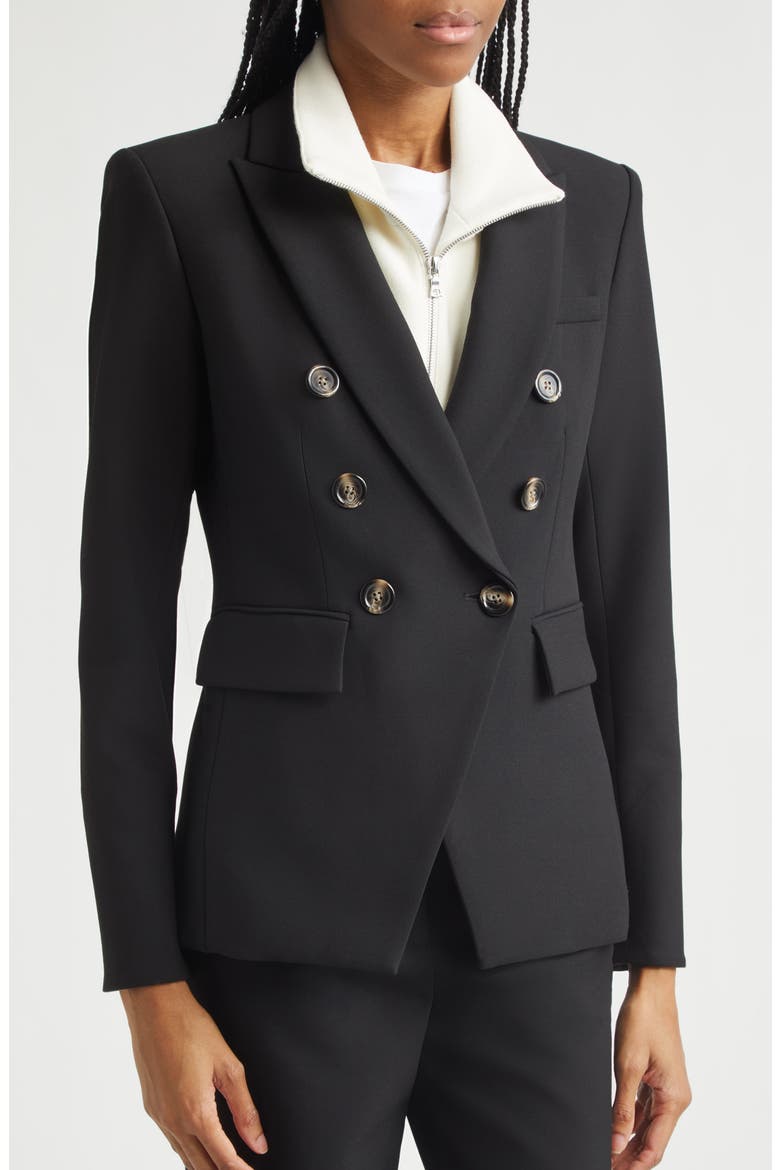 Miller Stretch Crepe Dickey Jacket, Alternate, color, BLACK