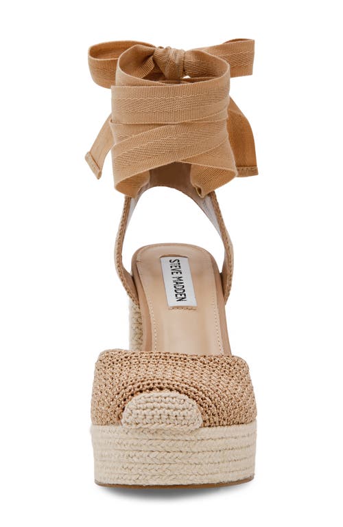 Steve Madden Luvely Ankle Wrap Espadrille Sandal In Tan