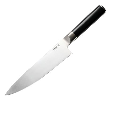 8 Inch Stainless Steel Full Tang Chef Knife in Black