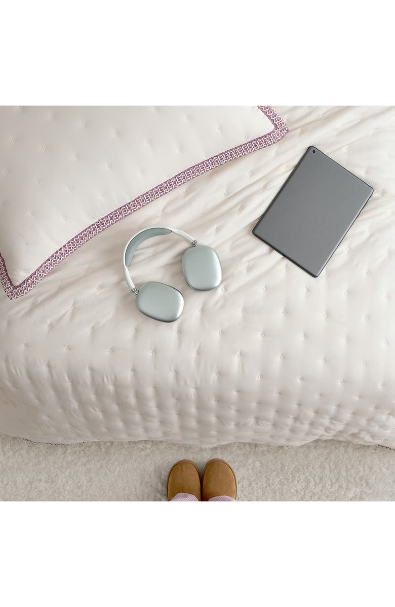 UGG<sup>®</sup> Devon UGGBraid Quilt & Shams Set, Alternate, color, Snow/ Dusty Orchid