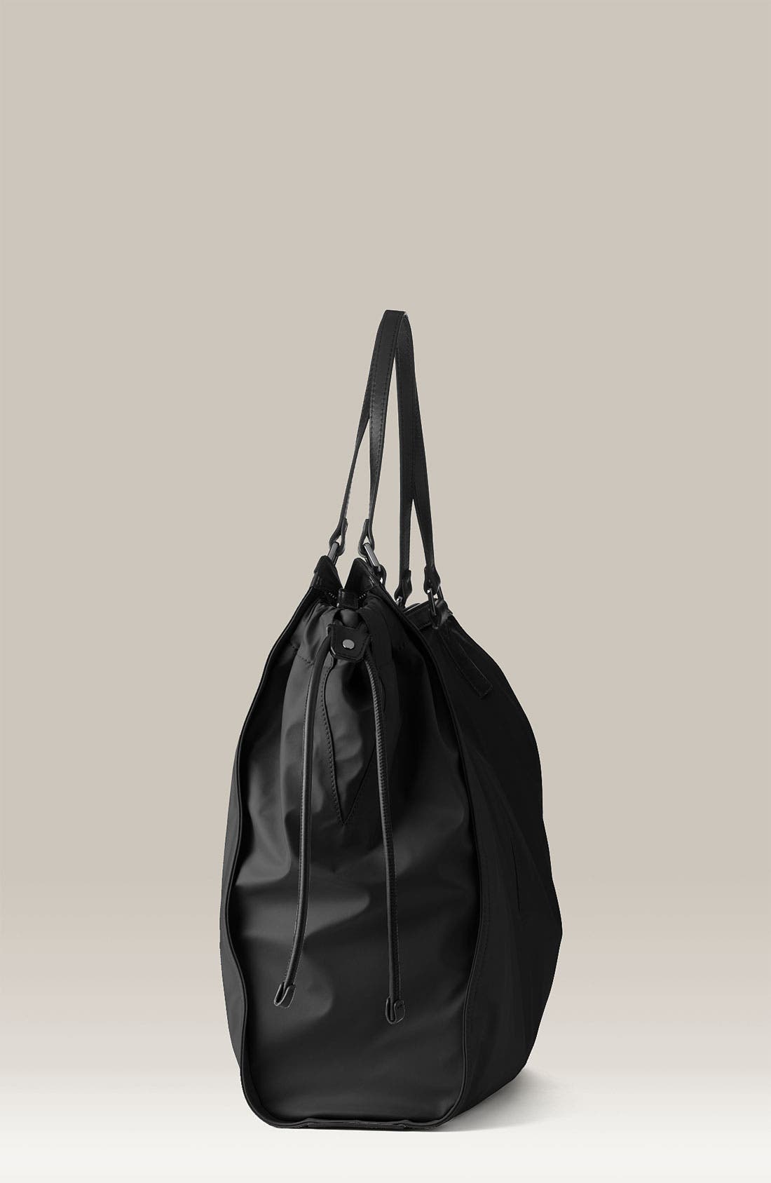 Nylon Shopper, Alternate, color, BLACK