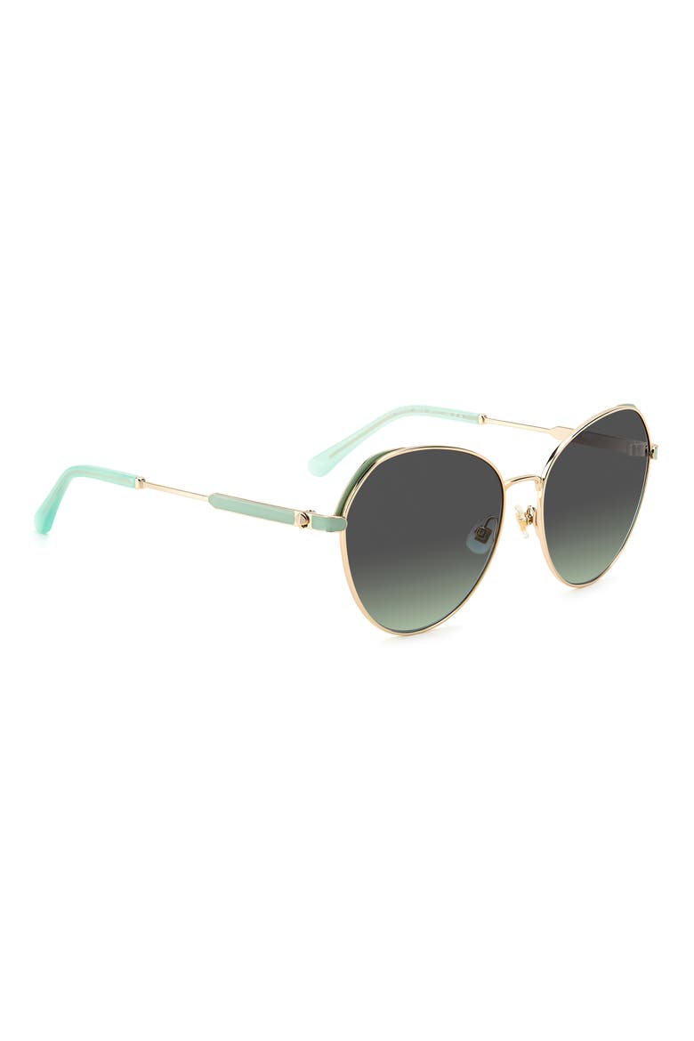 octavia 59mm gradient round sunglasses, Alternate, color, GOLD GREEN / GRAY GREEN