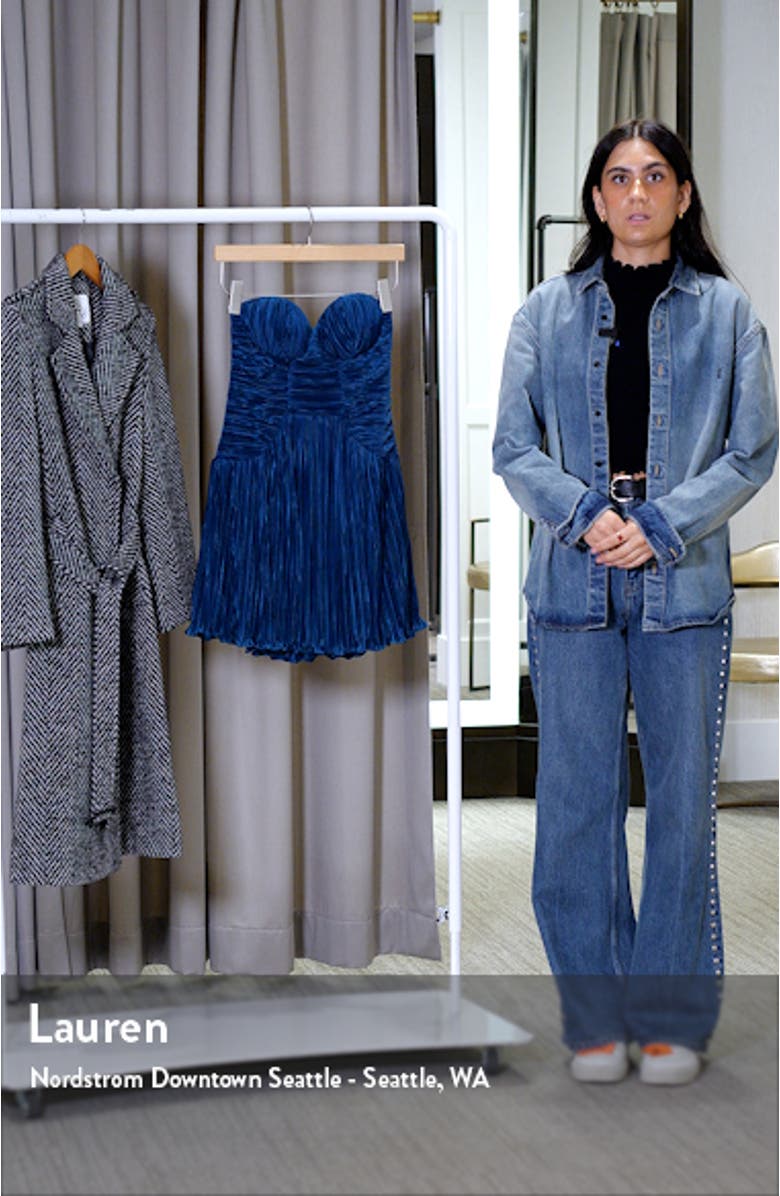 Deeply Glamorous Strapless Cocktail Dress, sales video thumbnail