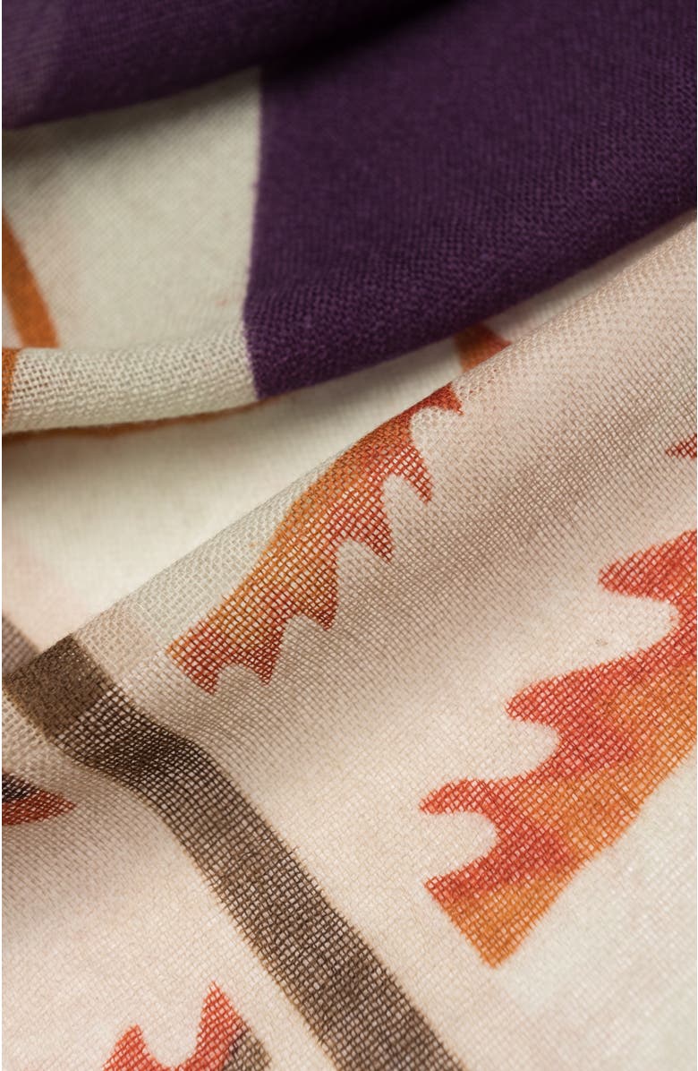 Elizabetta Irene - Wool Scarf, Alternate, color, Rust And Purple