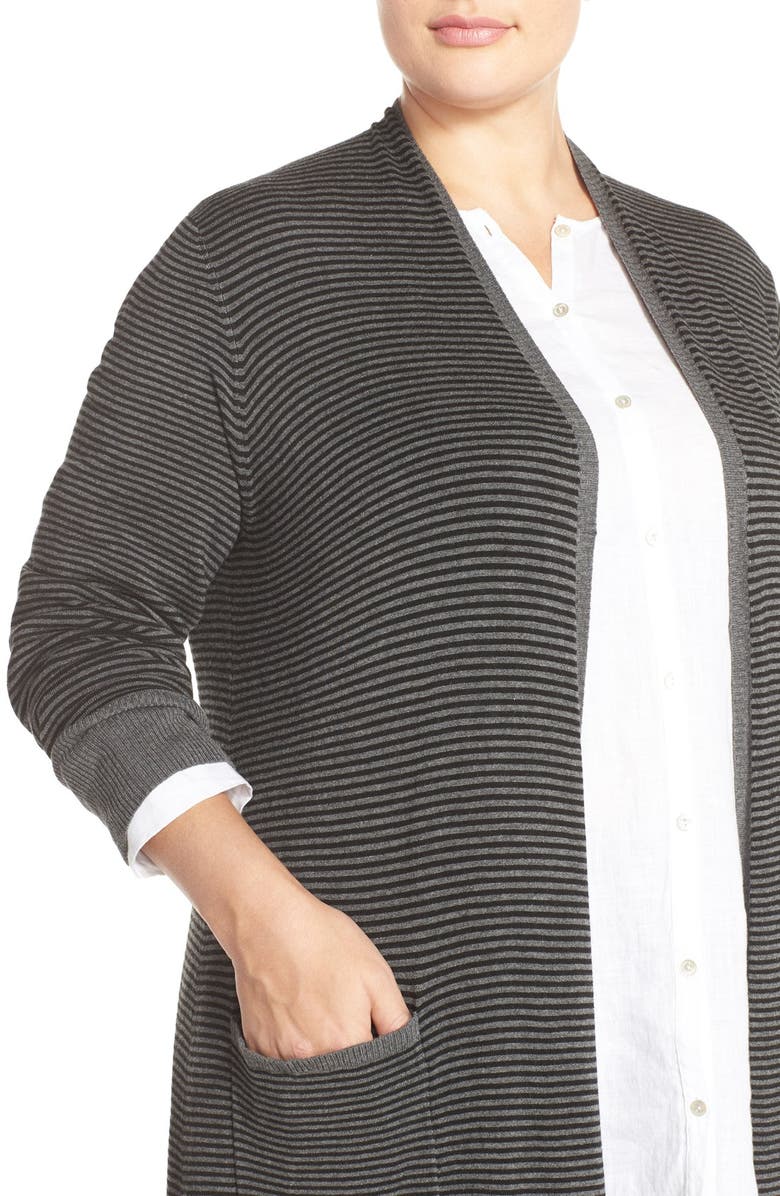 Eileen Fisher Stripe Long Duster Cardigan, Alternate, color,