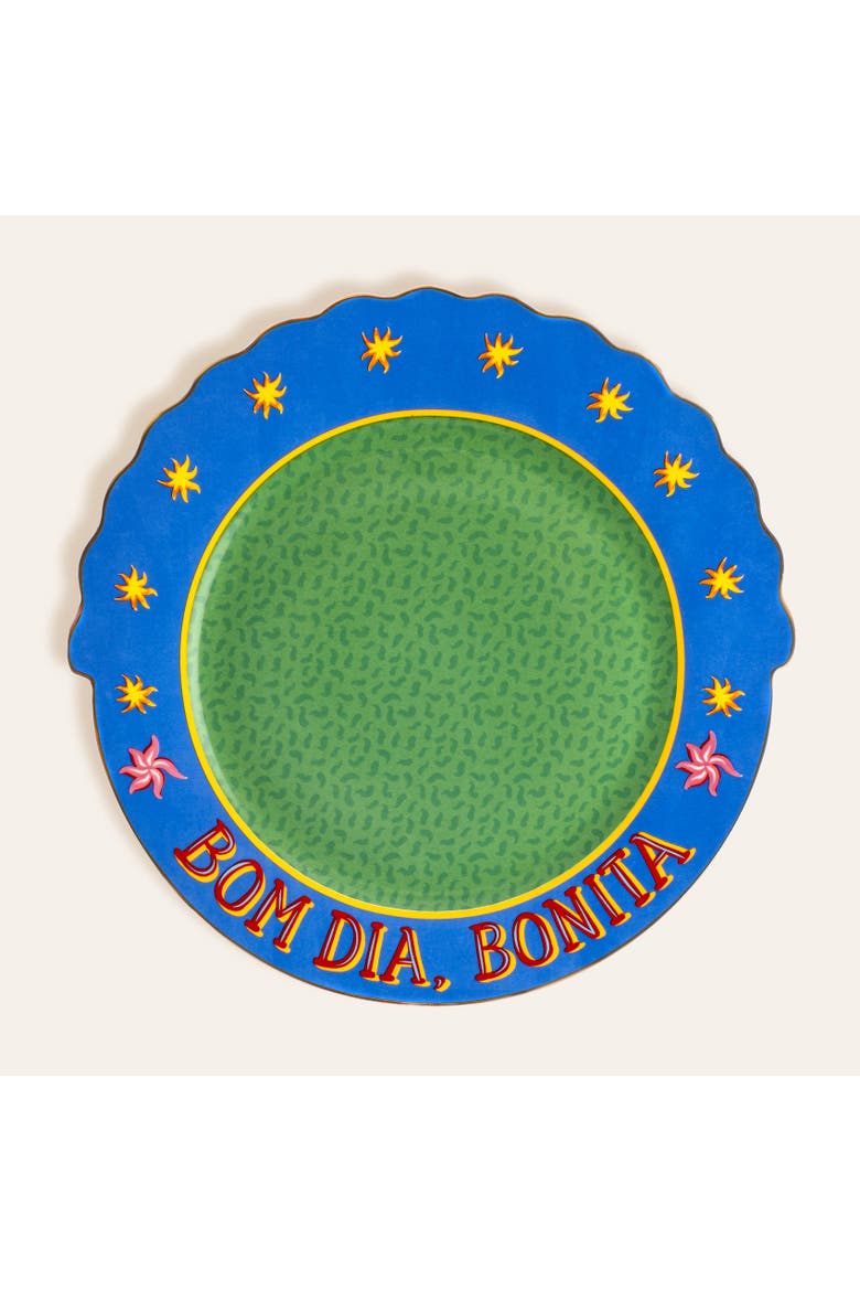 Luohu Bonita Porcelain Service Plate 11" Artisan Ceramic, Main, color, Green