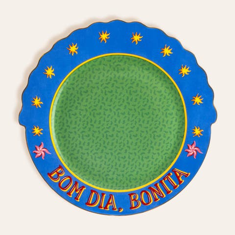 Luohu Bonita Porcelain Service Plate 11" Artisan Ceramic
