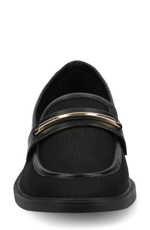 Journee Collection Women's Rainey Slip On Tailored Loafers In Mesh/black