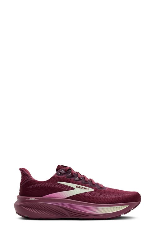 Brooks Ghost 17 Running Shoe In Burgundy