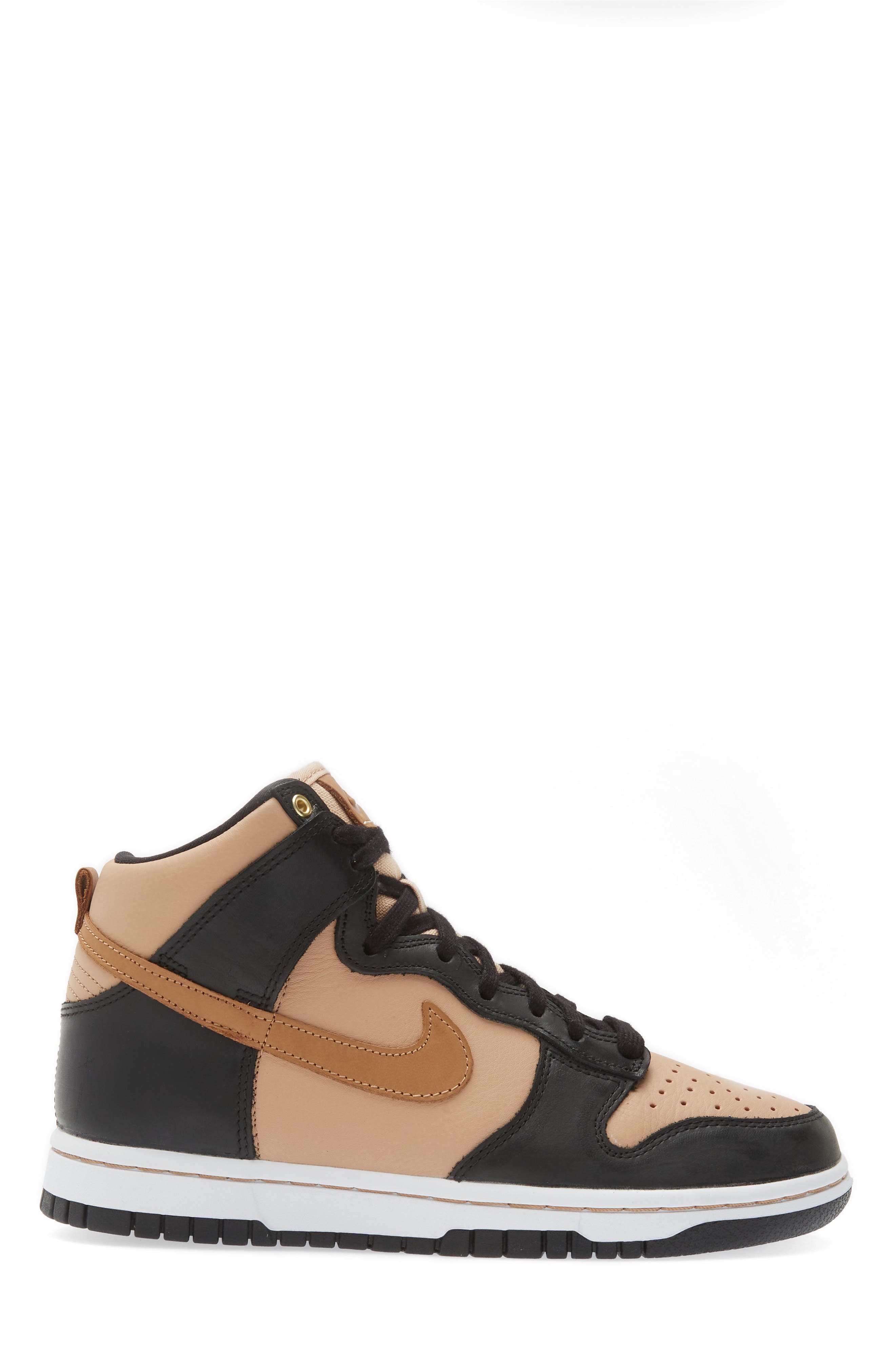 Dunk High LXX Basketball Sneaker, Alternate, color, BLACK/ FLAX/ TAN/ WHITE
