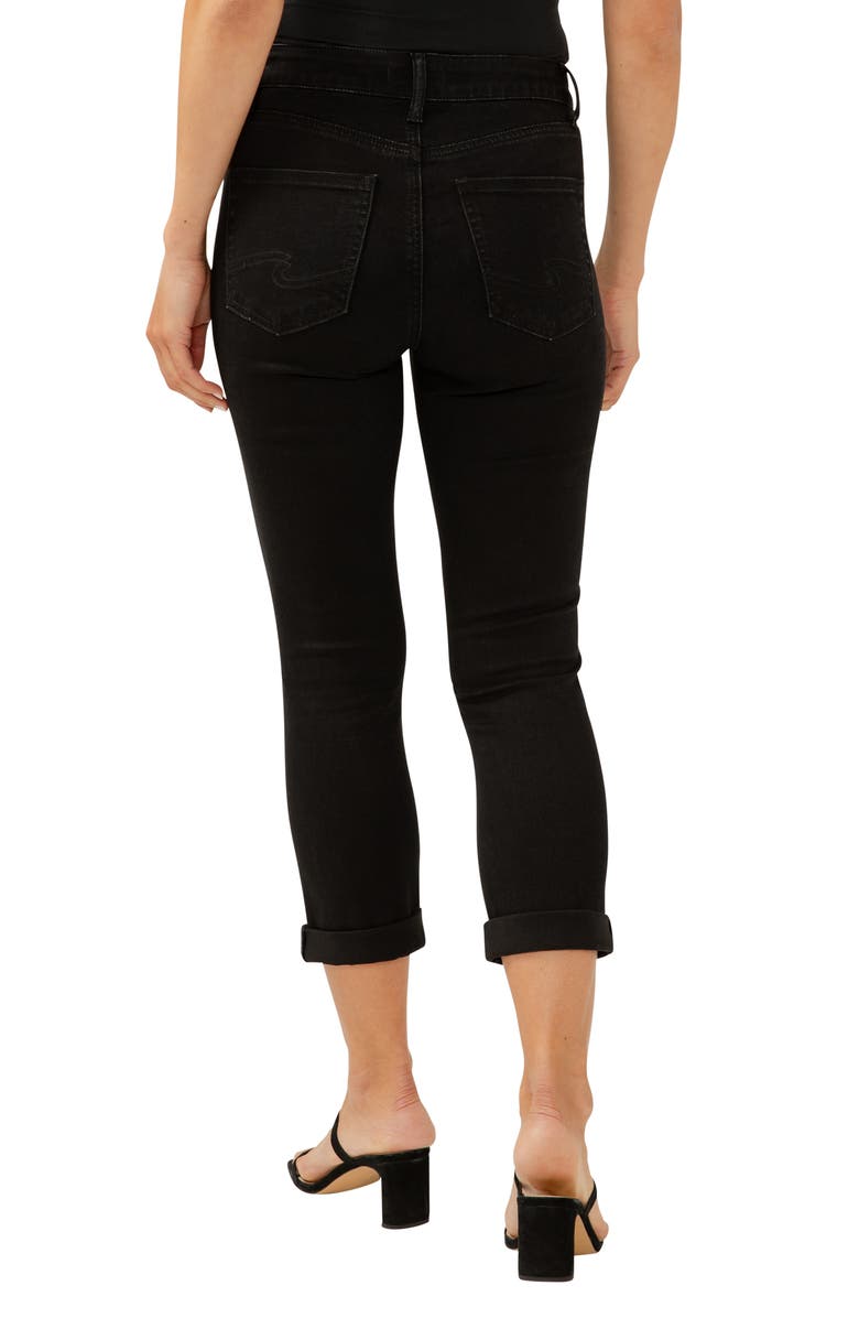 Silver Jeans Co. Avery Curvy High Waist Capri Jeans, Alternate, color, Black