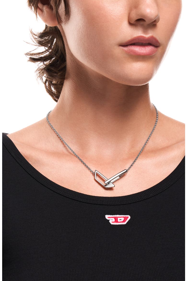 Stainless Steel Bar Pendant Necklace, Alternate, color, SILVER