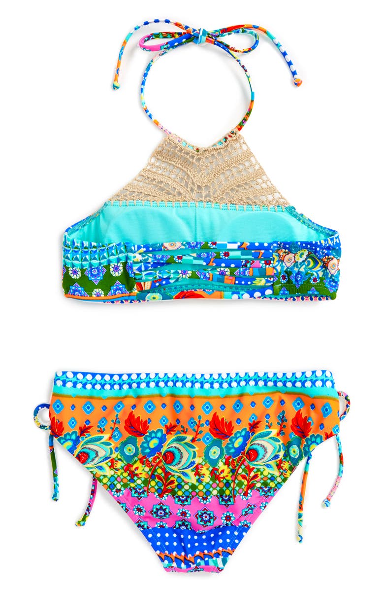 Hobie Crochet Two-Piece Swimsuit, Alternate, color,