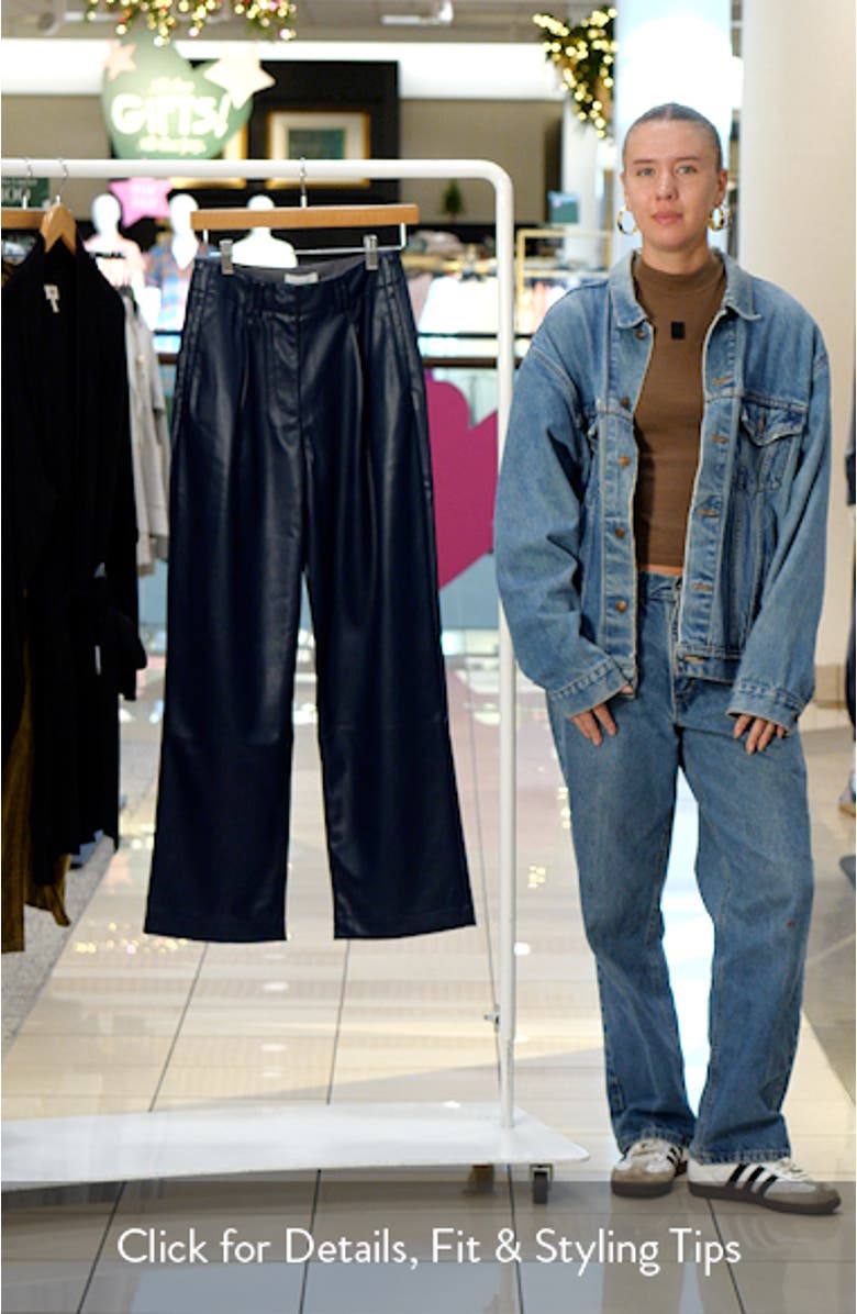 Pleated Straight Leg Pants, sales video thumbnail