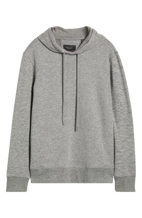 Daniel Buchler Pinstripe Pajama Hoodie In Gray