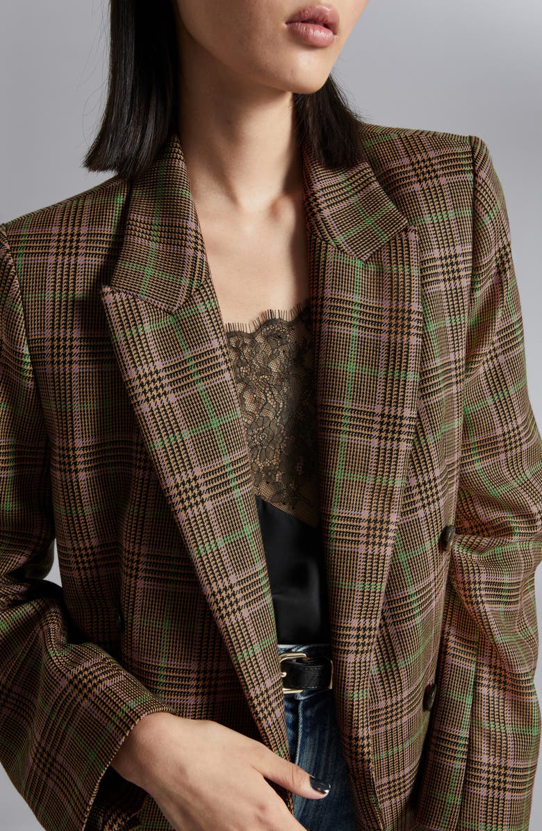 & Other Stories Plaid Oversize Wool Blazer, Alternate, color,