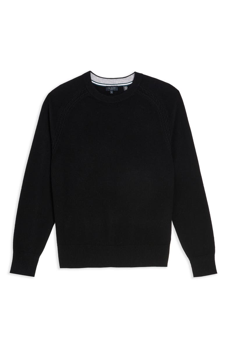 Ted Baker London Glant Cable Detail Cashmere Sweater, Alternate, color,