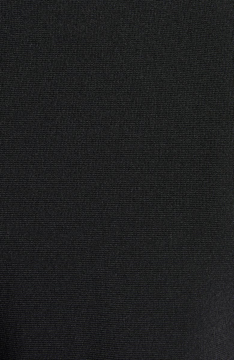 Valentino Garavani Rhinestone Embellished Fit & Flare Mini Sweater Dress, Alternate, color, Black