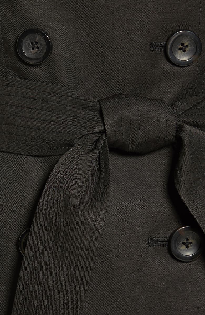 London Fog Hooded Double Breasted Long Trench Coat, Alternate, color, 