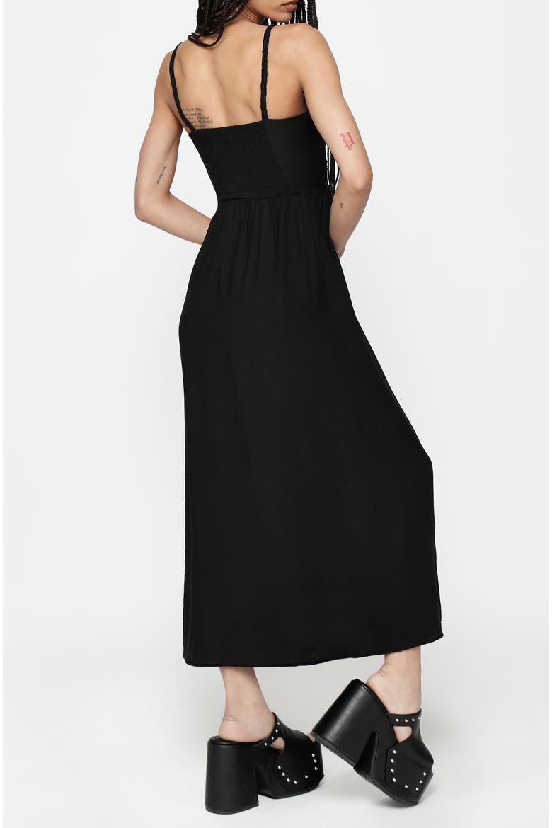 Cirissa Ruched Midaxi Dress, Alternate, color, Black