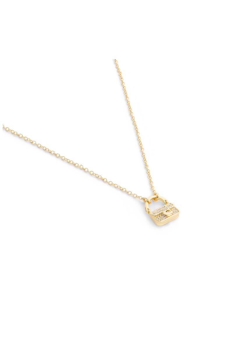 Pavé Tabby Bag Pendant Necklace, Alternate, color, CRYSTAL