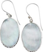 SAMUEL B. Sterling Silver Mother of Pearl Drop Earrings