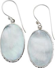 SAMUEL B. Sterling Silver Mother of Pearl Drop Earrings