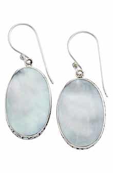 SAMUEL B. Sterling Silver Mother of Pearl Drop Earrings