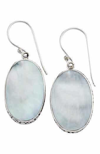 SAMUEL B. Sterling Silver Mother of Pearl Drop Earrings