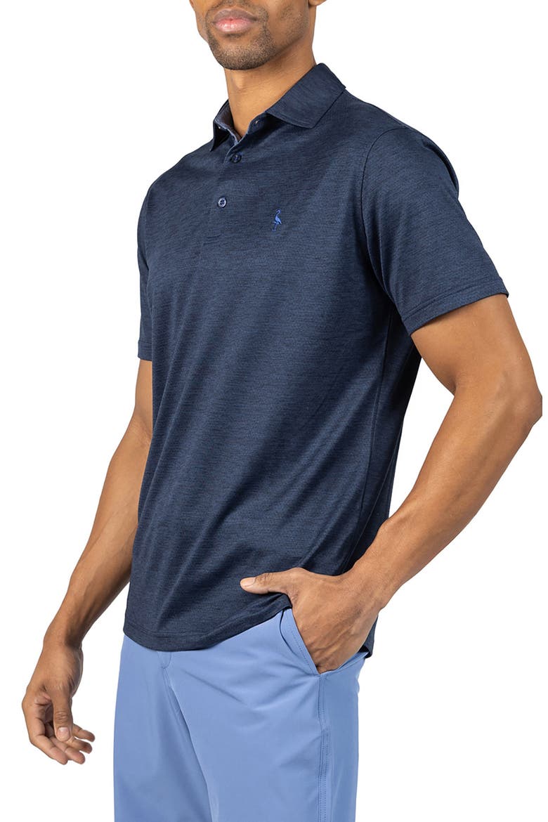 Mélange Mesh Performance Polo, Alternate, color, NAVY