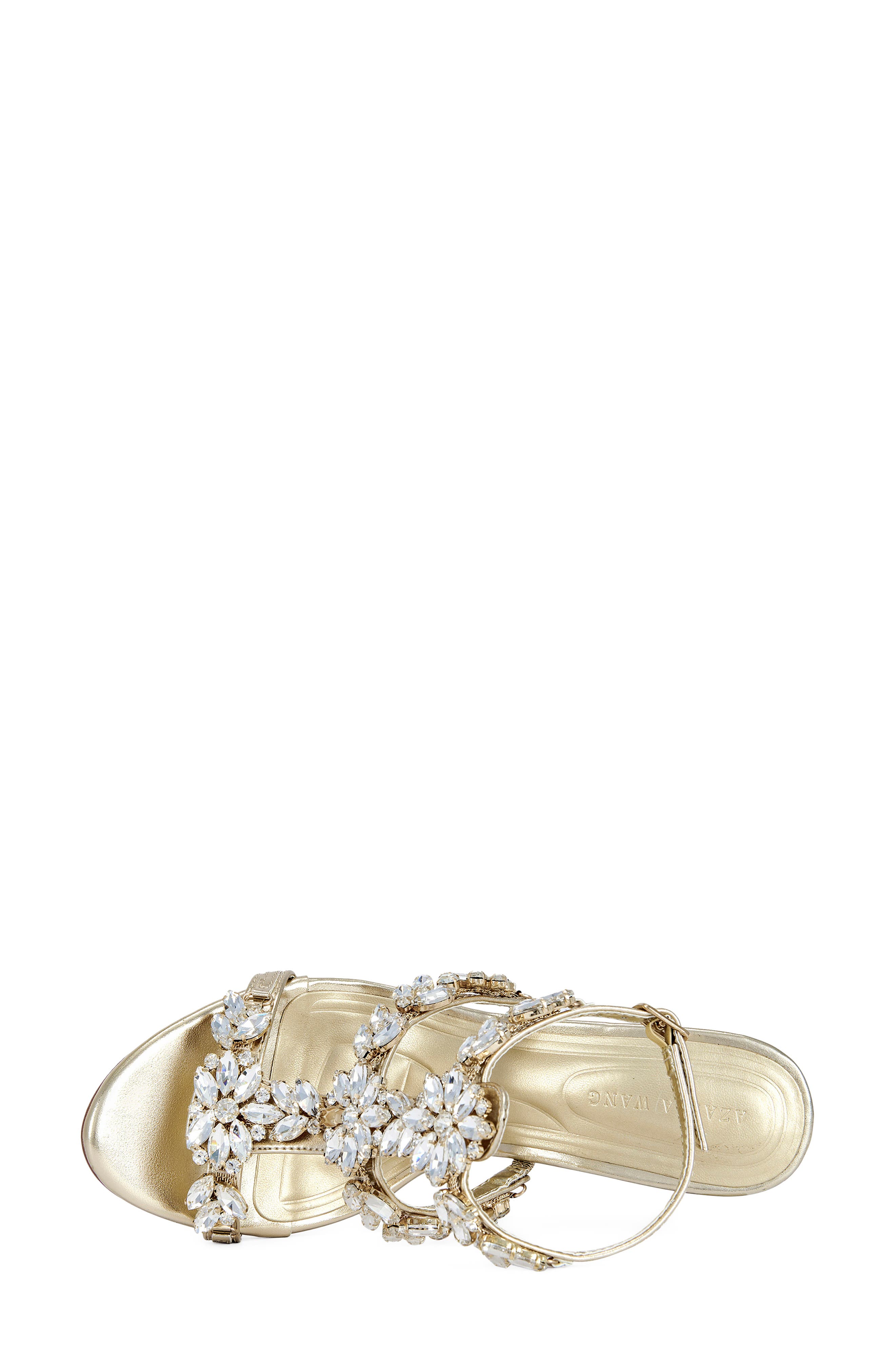 Porceline Wedge Sandal, Alternate, color, GOLD