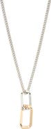 AllSaints Hex Charm Pendant Necklace