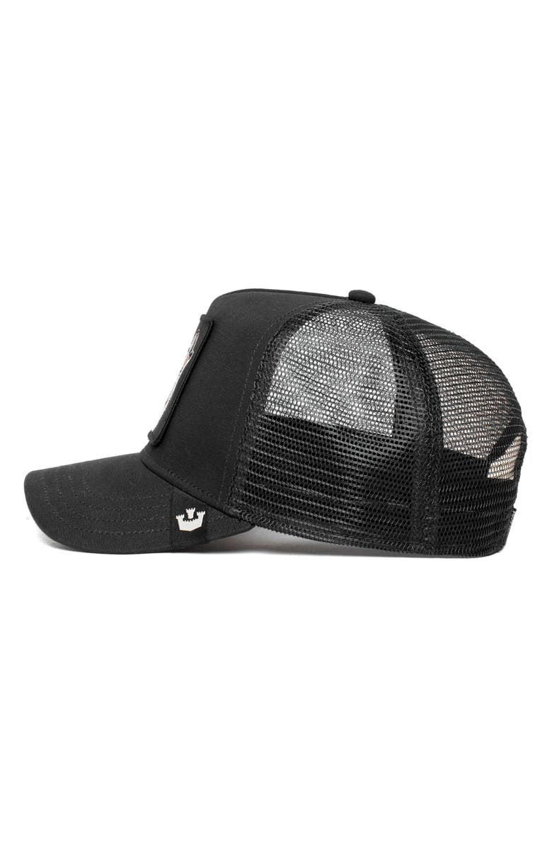 Goorin Bros. The Lone Wolf Trucker Hat, Alternate, color, Black