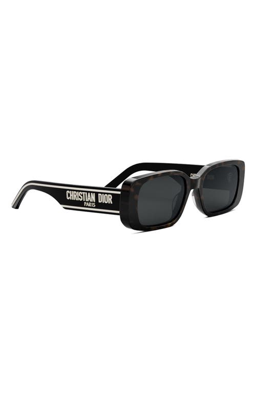 Dior Wil 53mm Polarized Geometric Sunglasses In Black