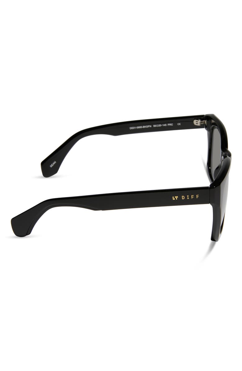 DIFF Sean 51mm Square Sunglasses, Alternate, color, Black /Grey Mirror