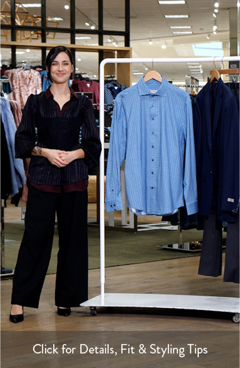 Devon OoohCotton<sup>®</sup> Geo Print Button-Up Shirt, sales video thumbnail