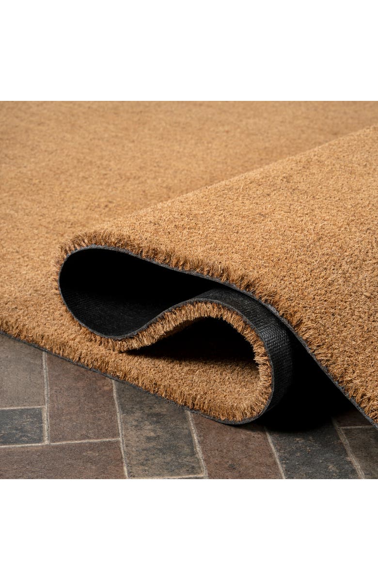JONATHAN Y Peater Classic Casual Commerical Natural Coir Mat Indoor/Outdoor, Alternate, color, Light Brown