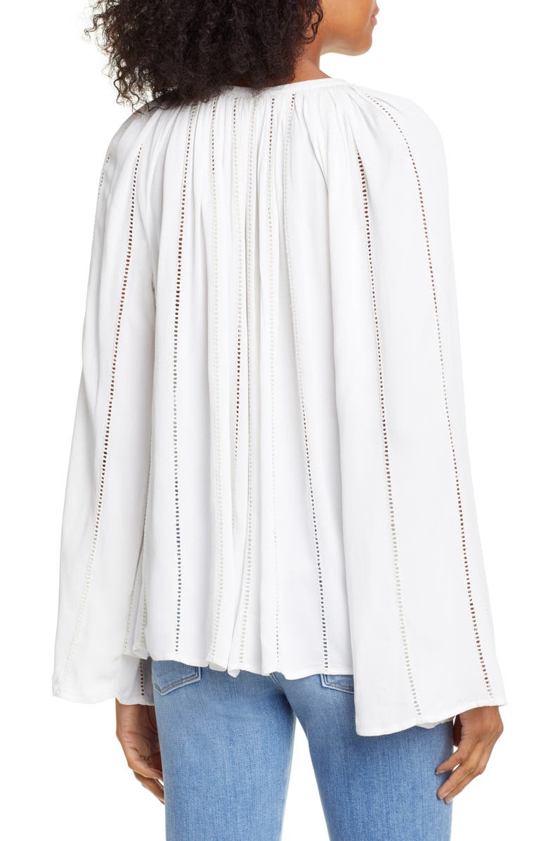 FRAME Lattice Peasant Top, Alternate, color,