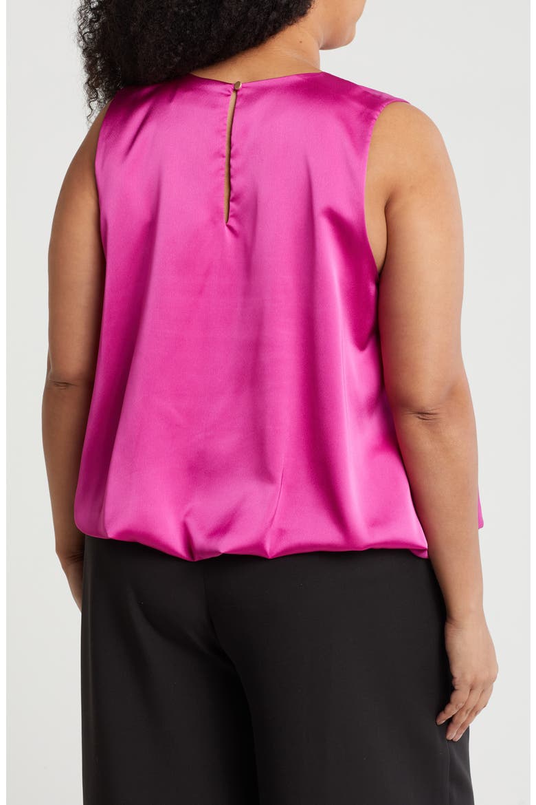 Bubble Hem Satin Tank, Alternate, color, DARK FUCHSIA