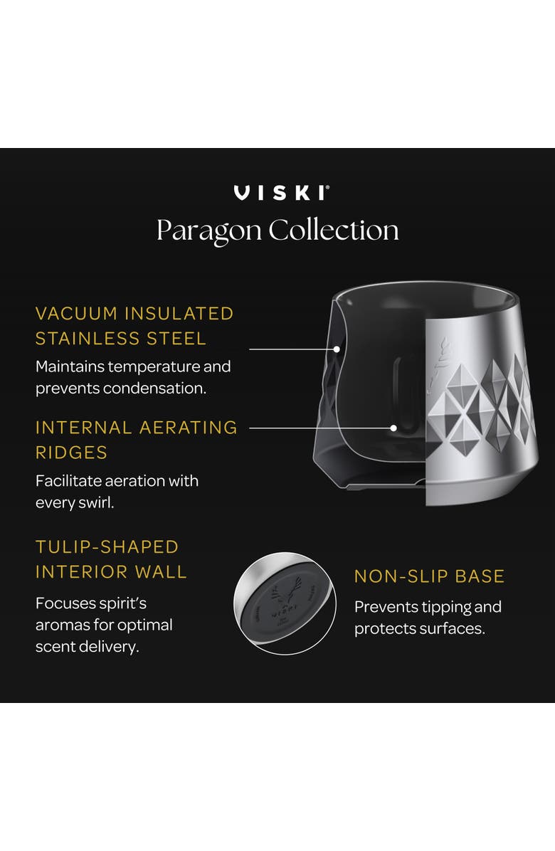 Viski Paragon Stainless Steel Whiskey Taster, Alternate, color, Gold