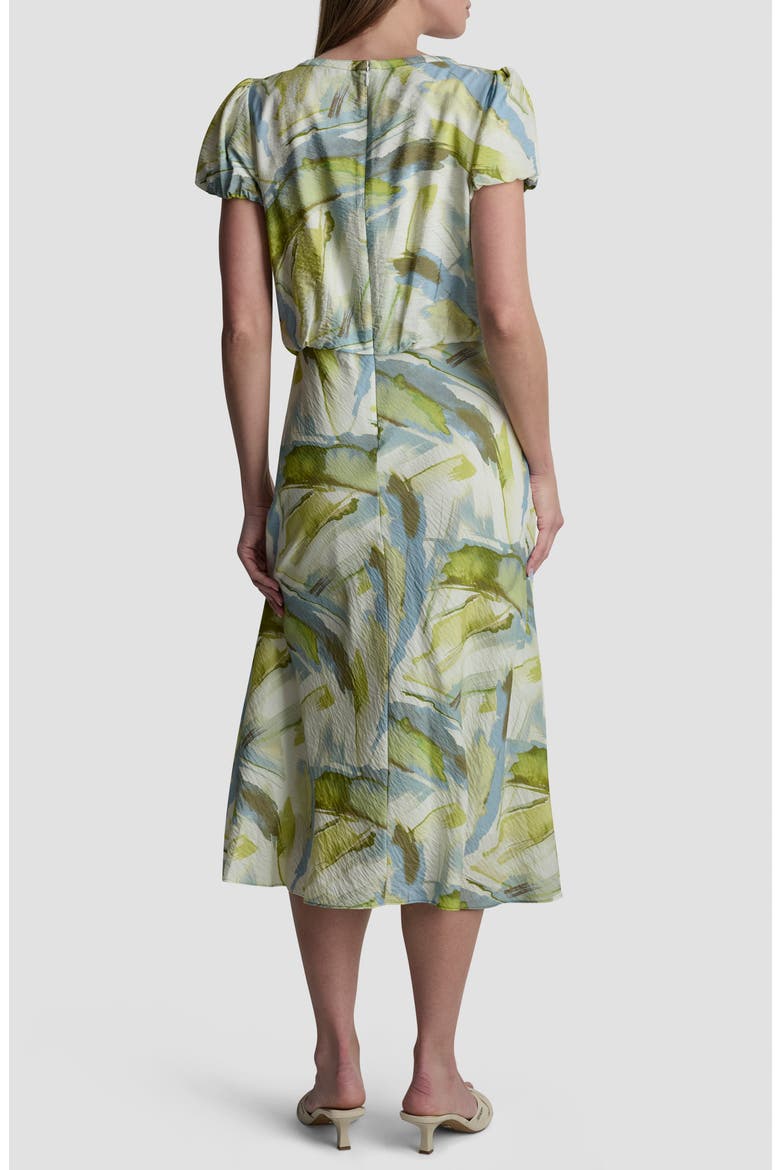 Abstract Print Voile Midi Dress, Alternate, color, MARCH WATERCOLOR