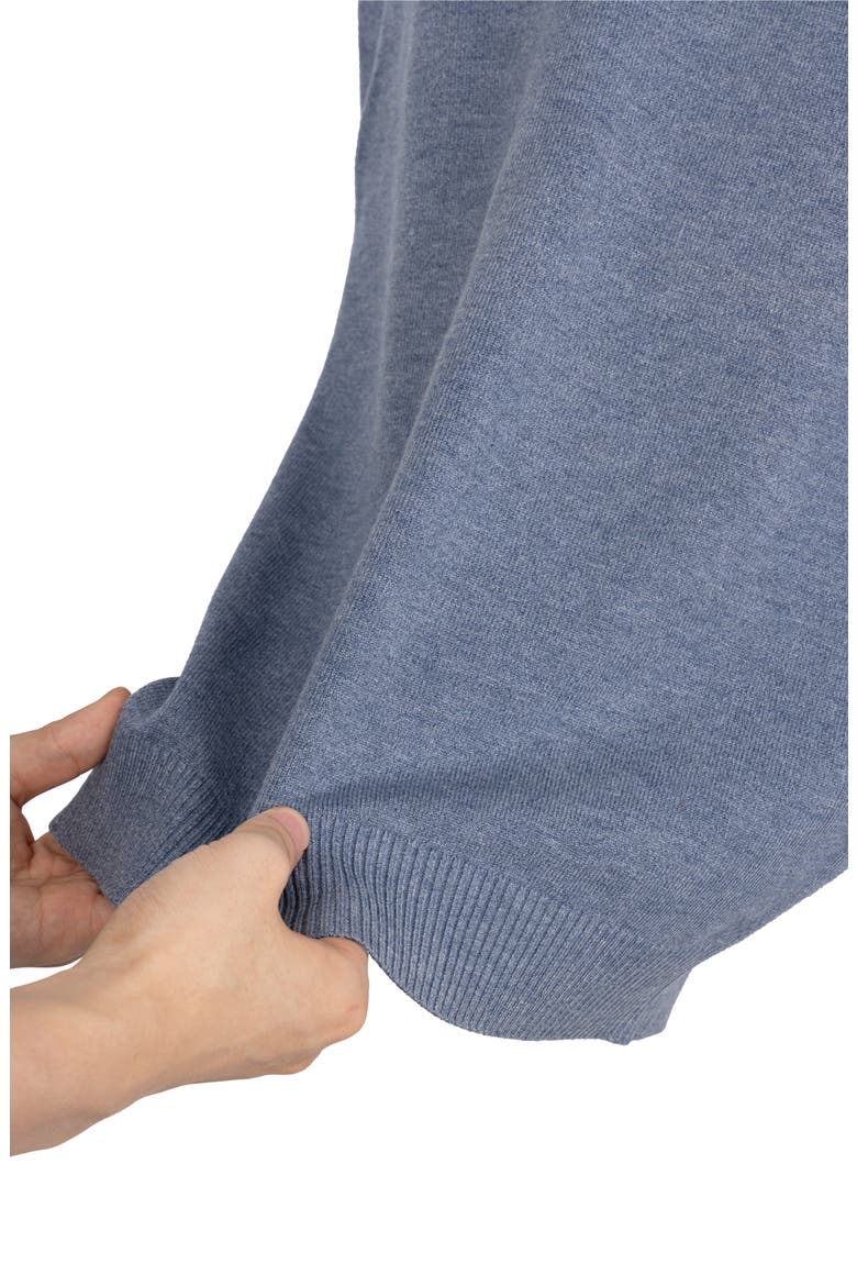 Kids' Basic V-Neck Sweater, Alternate, color, HEATHER SLATE