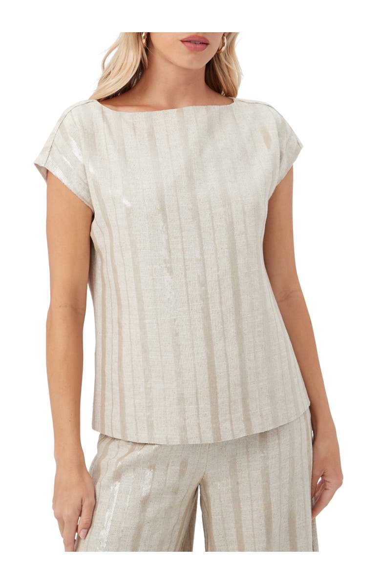 Trina Turk Sequin Striped Breene Top, Main, color, 