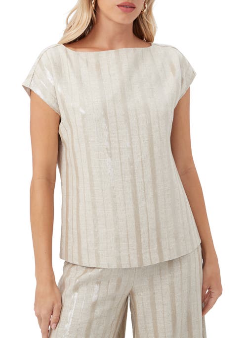 Trina Turk Sequin Striped Breene Top