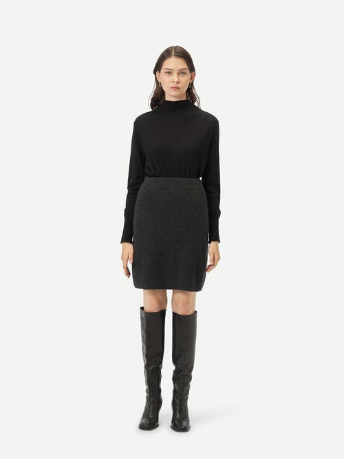 Gobi Mongolian Cashmere Cashmere Mini Skirt In Dim Gray