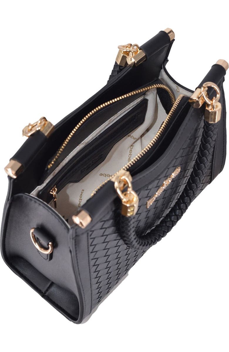 bebe Taffy Mini Satchel, Alternate, color, Black