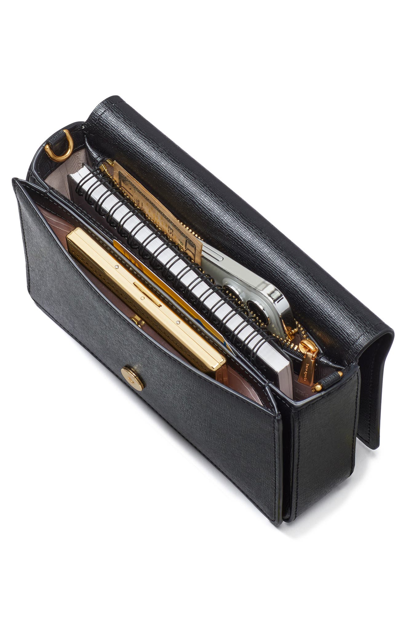 Kate Spade New York morgan colorblock saffiano leather crossbody bag, Alternate, color, Pale Dogwood Multi