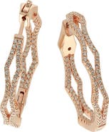 SUZY LEVIAN Pavé Cubic Zirconia Hoop Earrings