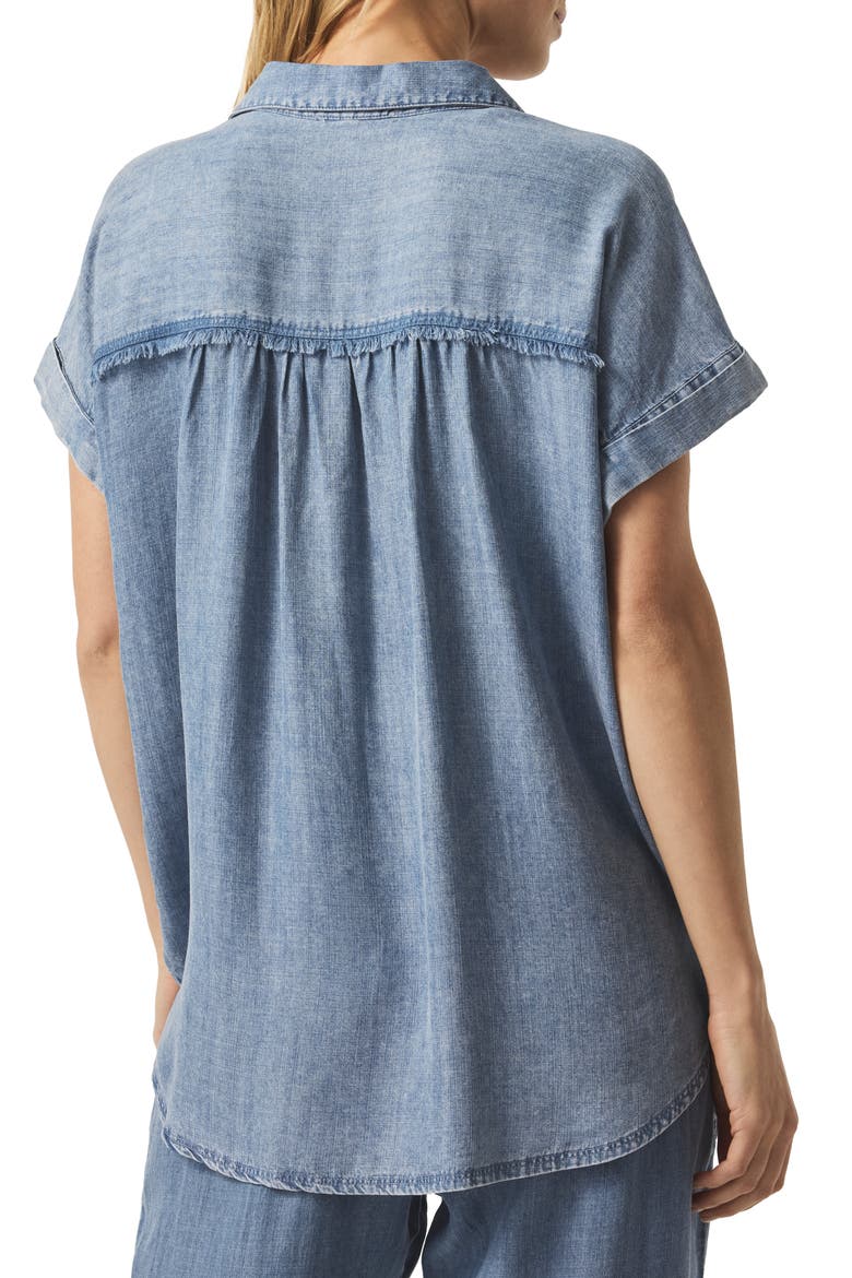 Paige Fray Indigo Denim Shirt, Alternate, color, INDIGO