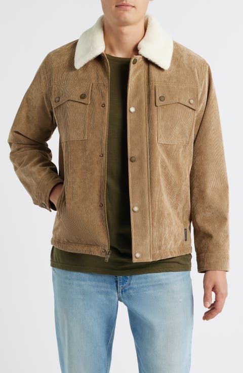 Seabeck Corduroy Trucker Jacket with Faux Shearling Lining